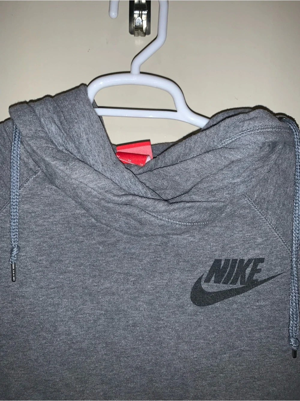Nike Women’s Gray Cowl Neck Pullover Hoodie Size Medium